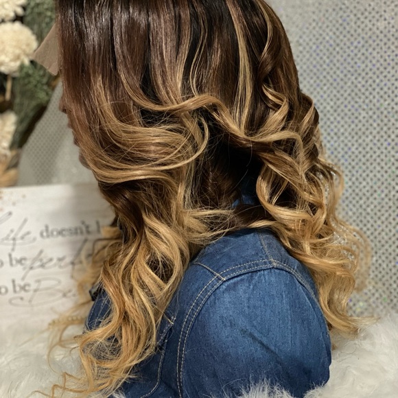 🔥New 26” Sexy Akiriya 4X5 Closure Ombré 💯Brazilian Human Hair Closure Wig🔥 - Picture 6 of 14
